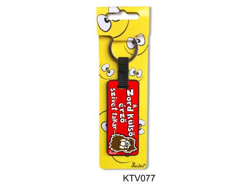 (KTV077) Vicces kulcstartó 7,5 cm - A zord külső - Ajándék Ötletek Férfiaknak